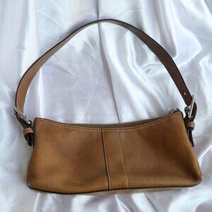 Vintage COACH 7461 Shoulder Hobo Bag Tan Leather Gold Hardware Adjustable